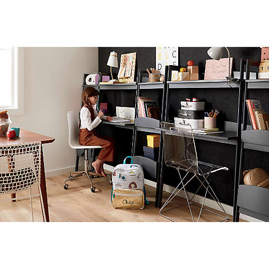 Now You See It Acrylic Kids Desk Chair with Silver Base