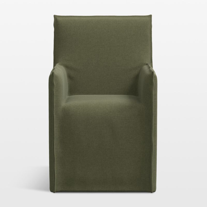 Addison Sage Green Slipcovered Dining Arm Chair - image 0 of 11