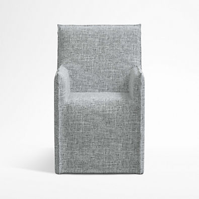 View Addison Pumice Dining Arm Chair with Flange details