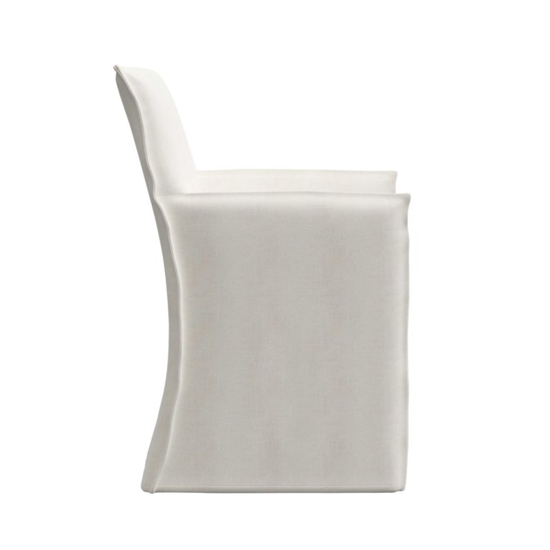 Addison White Dining Arm Chair with Flange - image 3 of 10