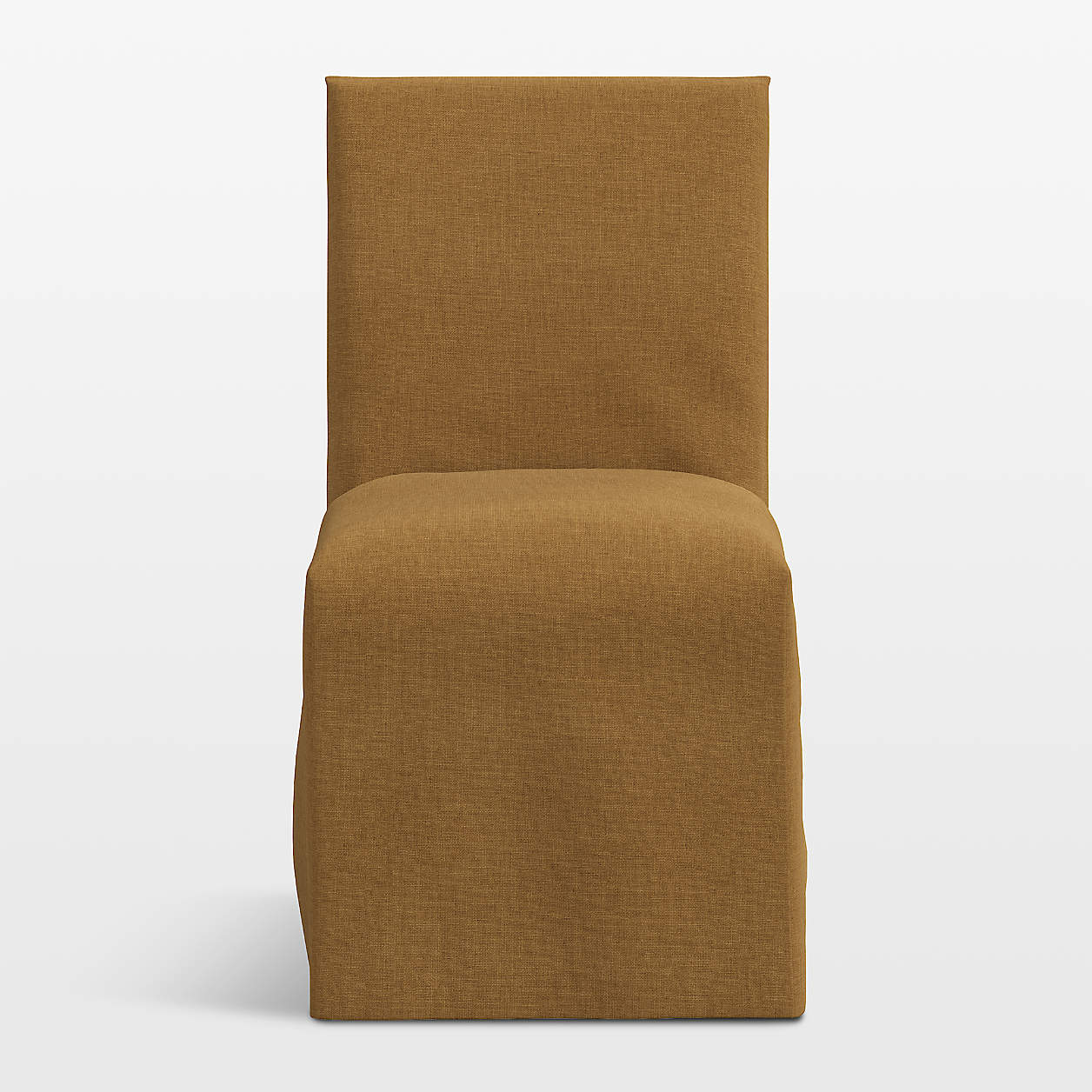 Addison Caramel Brown Slipcovered Dining Chair + Reviews Crate & Barrel