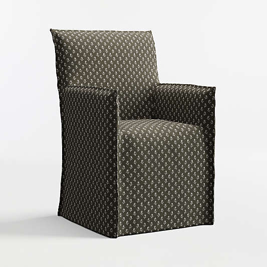 Addison Flange Slipcovered Dining Armchair
