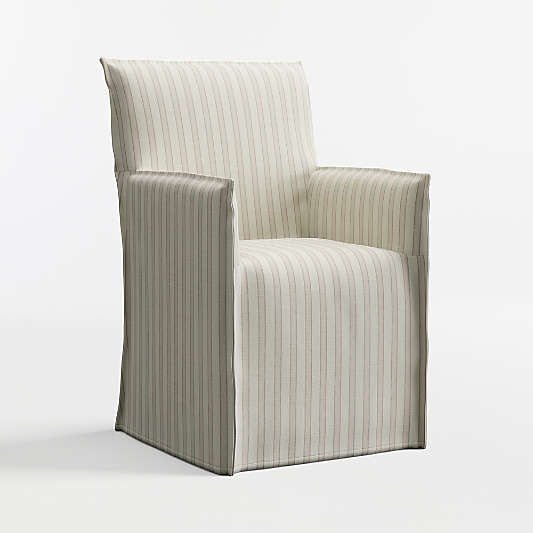Addison Flange Slipcovered Dining Armchair