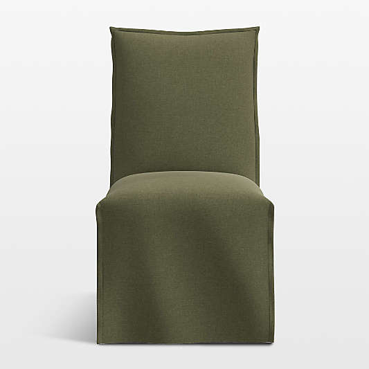 Addison Sage Green Slipcovered Dining Chair with Flange