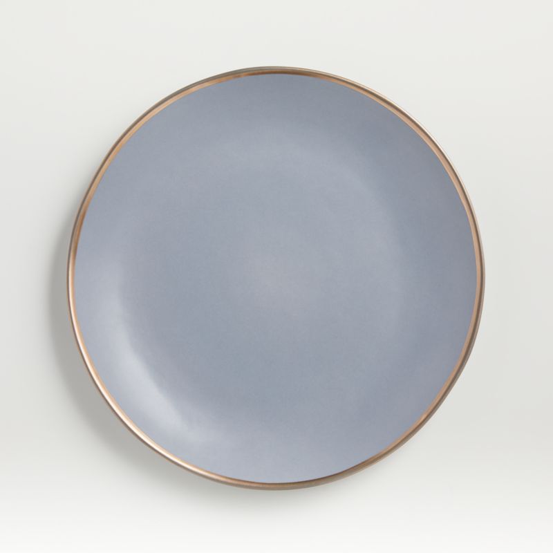 Addison Grey Gold Rim Dinner Plate