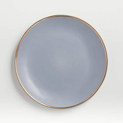 Addison Grey Gold Rim Dinner Plate