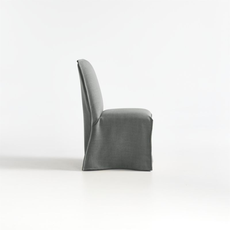 Addison Charcoal Flange Slipcovered Dining Chair - image 3 of 11