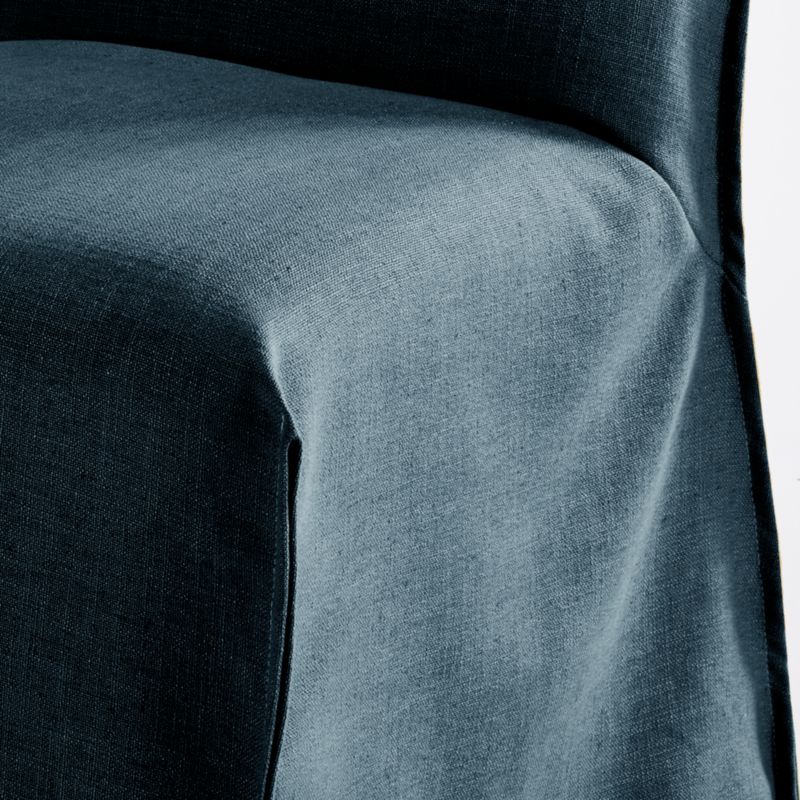 Addison Navy Flange Slipcovered Dining Chair - image 6 of 11