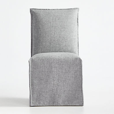 View Addison Pumice Flange Slipcovered Dining Chair details
