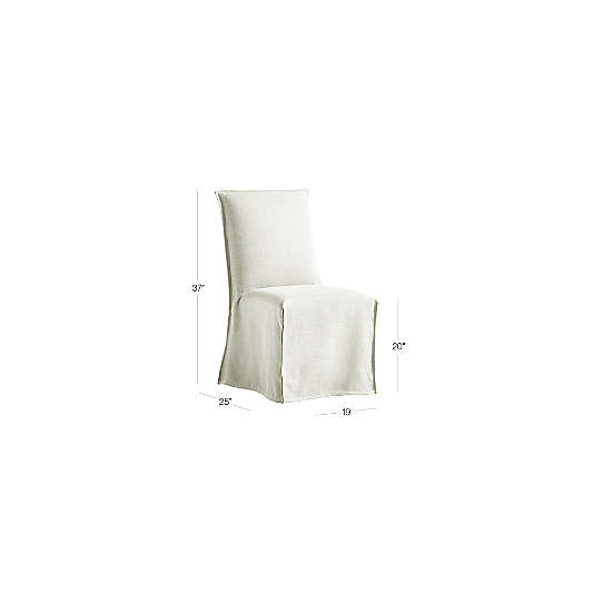 Addison White Flange Slipcovered Dining Chair