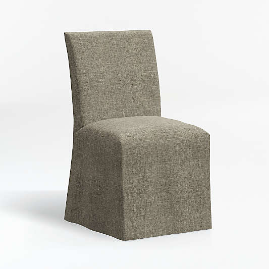 Addison Flax Linen Slipcover Dining Chair