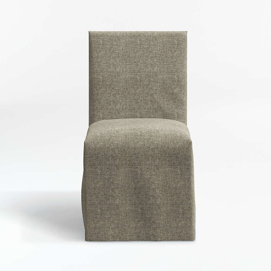 Addison Flax Linen Slipcover Dining Chair + Reviews Crate & Barrel