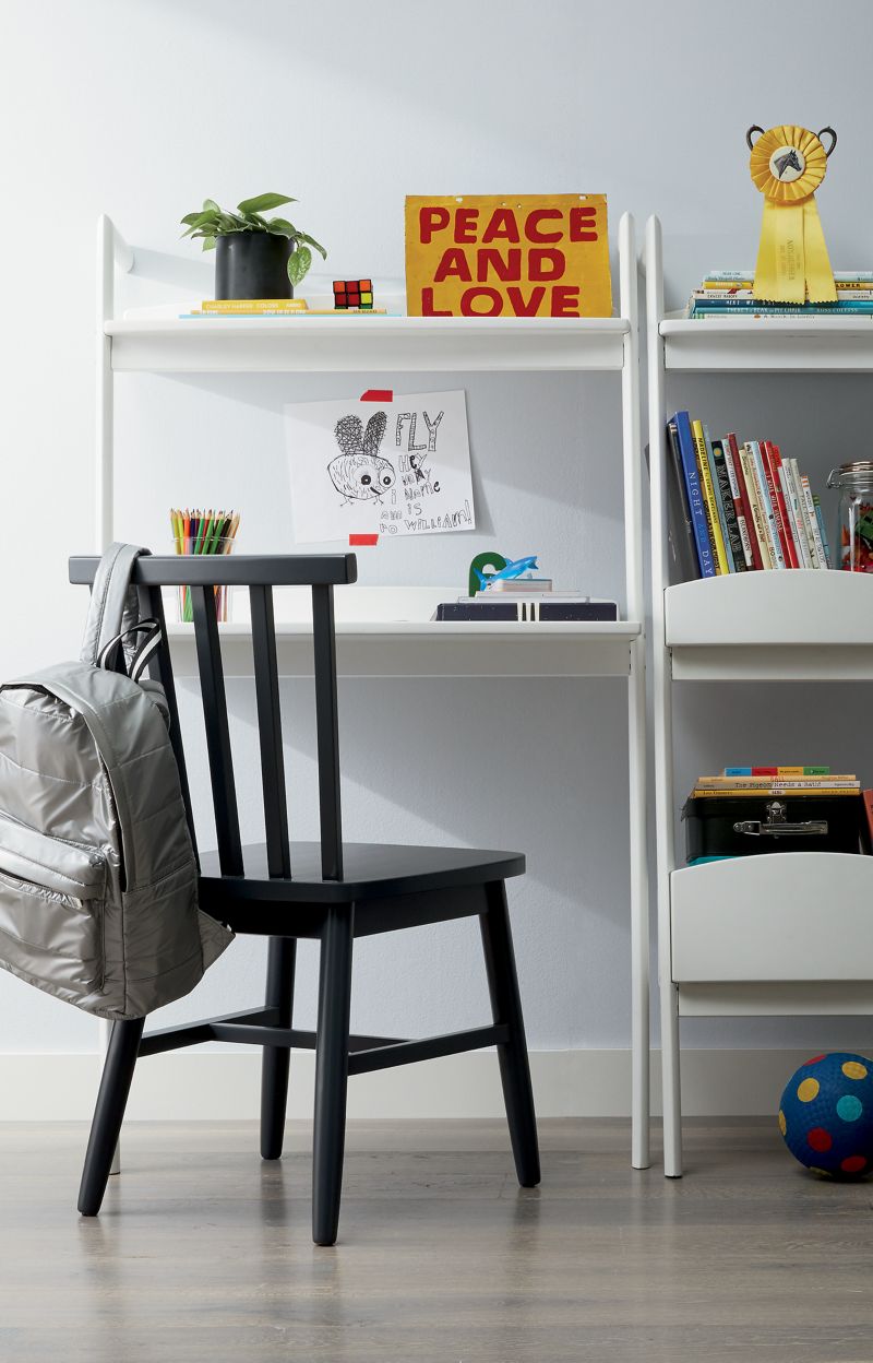 Parke Charcoal Wood Kids Desk Chair