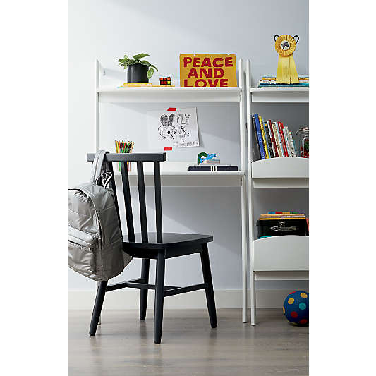 Parke Charcoal Wood Kids Desk Chair