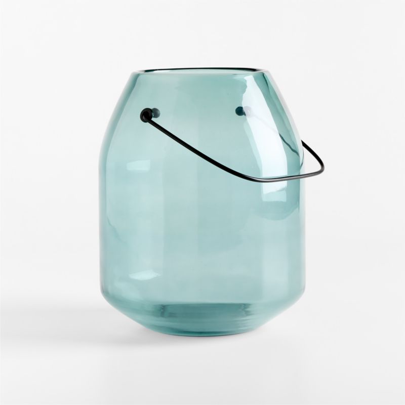 Adelaide Blue Glass Lantern 11.5" - image 1 of 3
