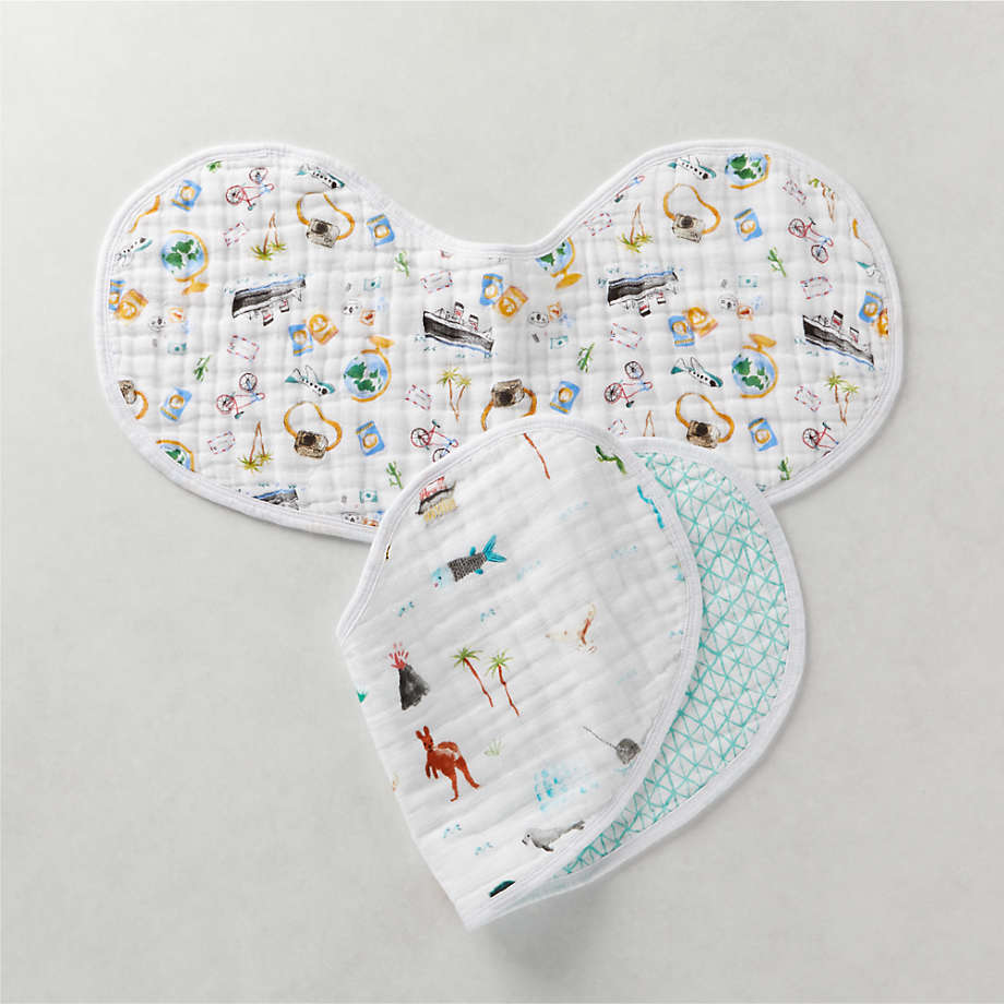 aden + anais Around the World Burpy Baby Bibs, Set of 2 + Reviews Crate & Kids