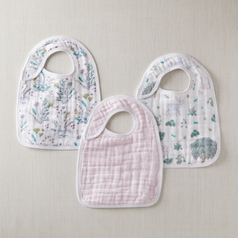 aden + anais Forest Fantasy Snap Bibs, Set of 3 Crate & Kids