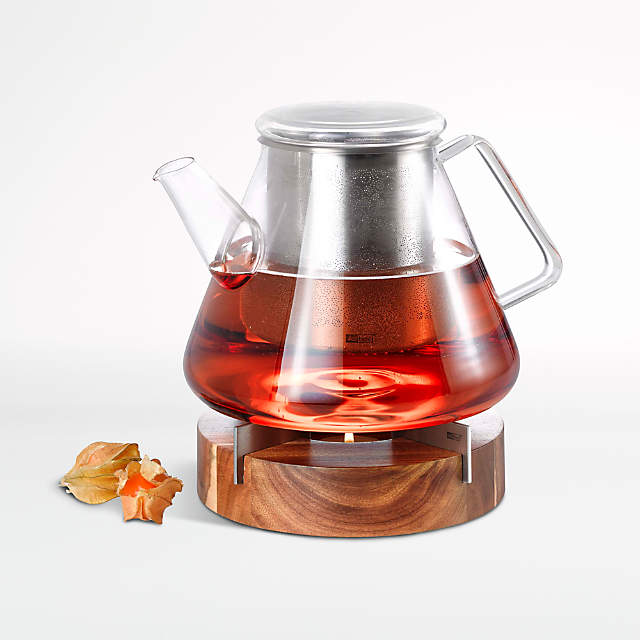 Glass Teapot with Warmer, Set 'Picco' - Siam Tea Shop
