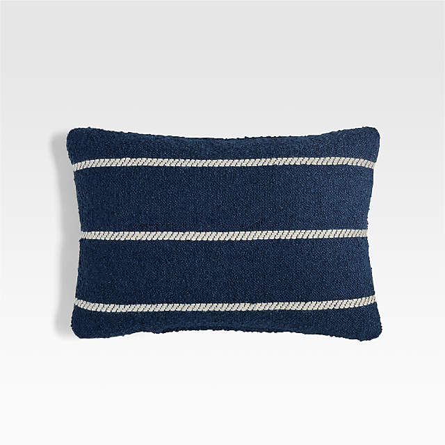 Adia 20 X13 Striped Blue Outdoor, Cobalt Blue Outdoor Pillows