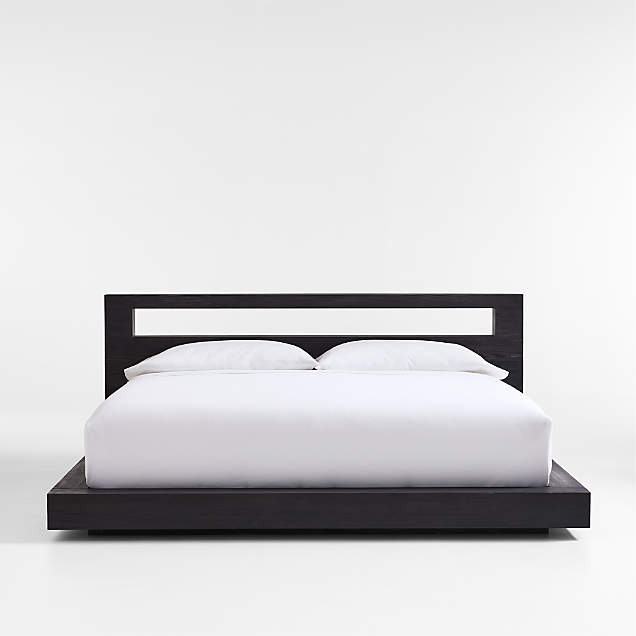 Oxford Leather King Bed + Reviews Crate & Barrel Canada