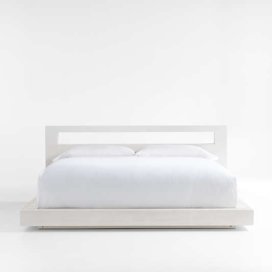 Adia White Wood Platform King Bed by Leanne Ford