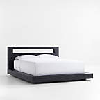 View Adia Black Wood Platform Queen Bed by Leanne Ford - image 2 of 5