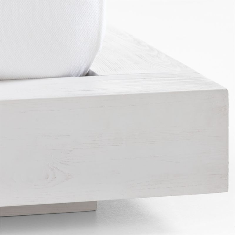 Adia White Wood Platform Queen Bed by Leanne Ford