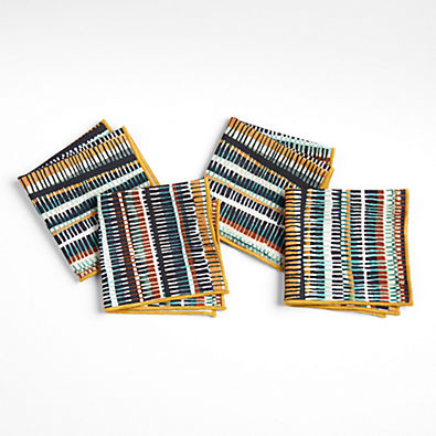 View Adidibea Printed Cocktail Napkins, Set of 4 by Eric Adjepong details
