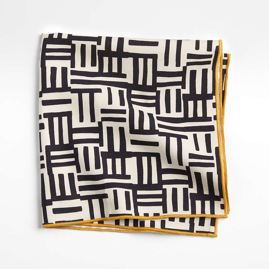 Adidibea Shapes Printed Cotton Napkin by Eric Adjepong | Crate & Barrel