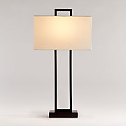 Adler Black Rectangle Table Lamp with USB