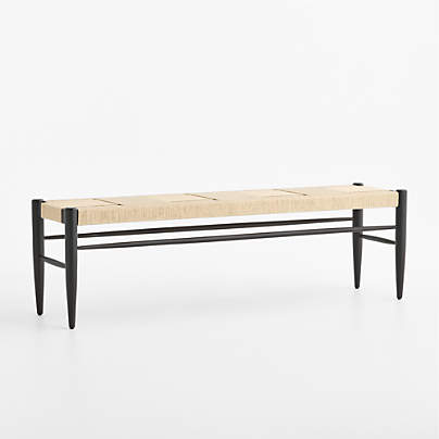 Adriel 64" Rushed Woven Bench