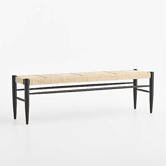 Adriel 64" Rushed Woven Bench