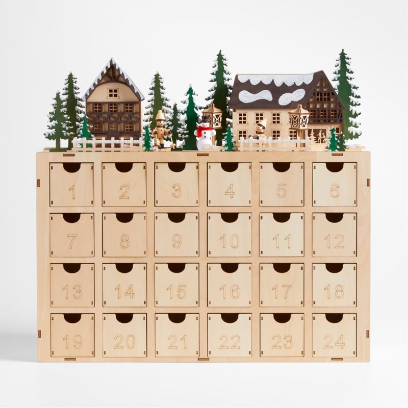 Wooden Village Holiday Advent Calendar - image 1 of 4