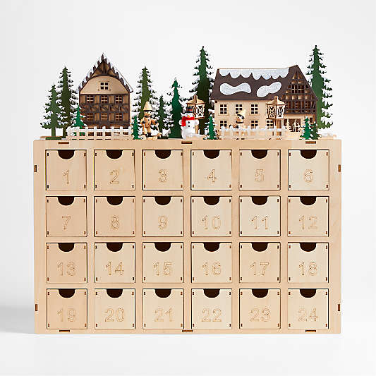 Wooden Village Holiday Advent Calendar