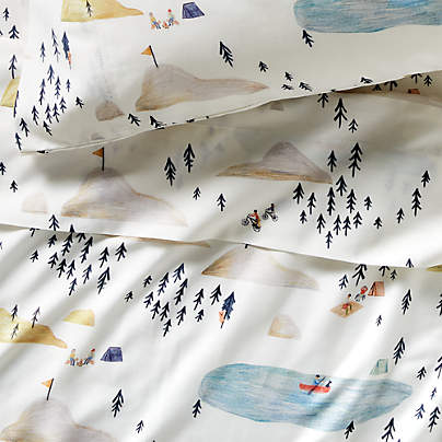 Stay Cool Adventure Organic Patterned Kids Sheet Set