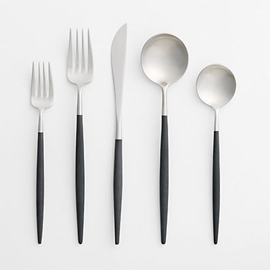 View Aero Black 5-Piece Flatware Place Setting details