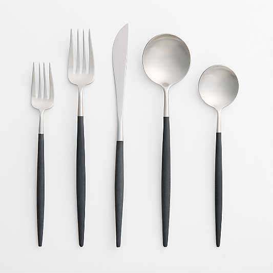 Aero Black Flatware Sets