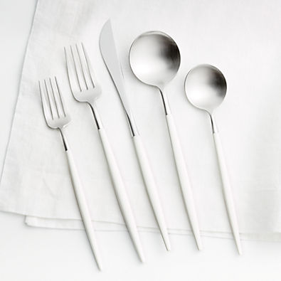 View Aero White 20-Piece Flatware Set details