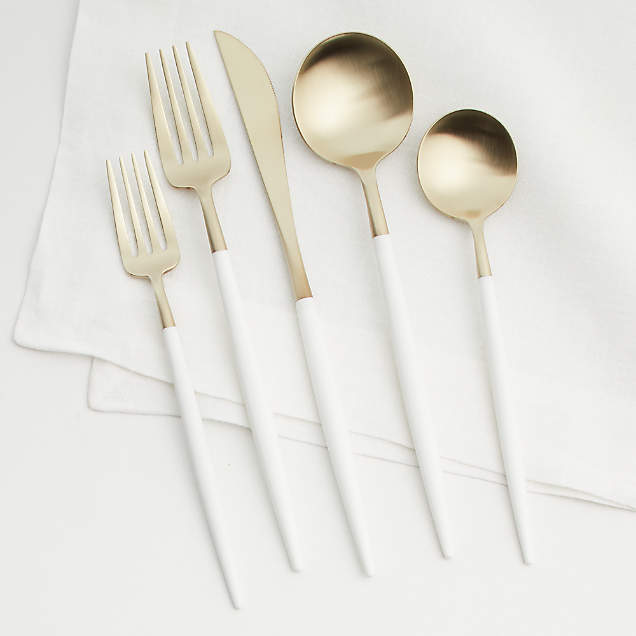 Cortland Champagne Flatware Crate & Barrel