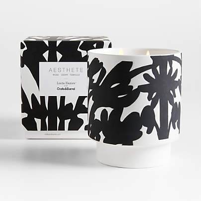 Lucia Eames Aesthete Meadow Black & White Cedarwood 2-Wick Scented Candle