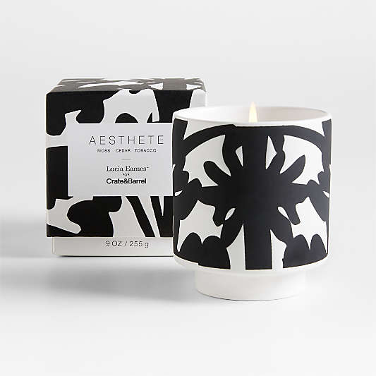 Lucia Eames Aesthete Meadow Black & White Cedarwood 1-Wick Scented Candle