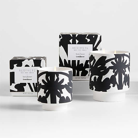 Lucia Eames Aesthete Meadow Black & White Cedarwood Scented Candles