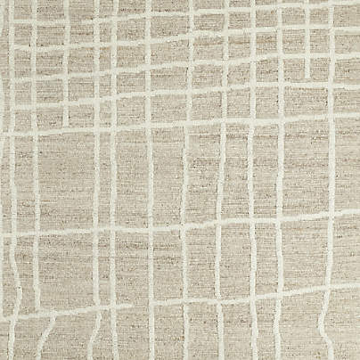 Agen Wool Handwoven Grid Caramel Brown Area Rug 10'x14'