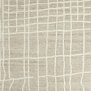 Agen Wool Handwoven Grid Caramel Brown Area Rug 6'x9'