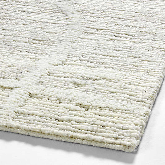 Agen Wool Ivory Hand-Knotted Rug