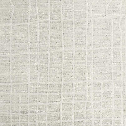 Agen Wool Handwoven Grid Ivory Area Rug 10'x14'