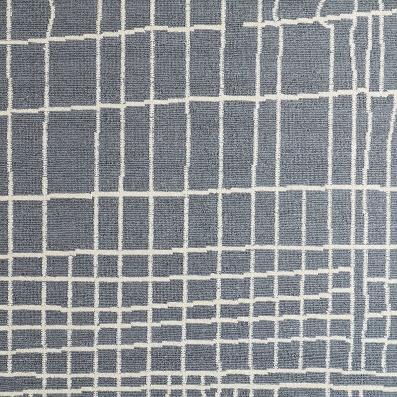 Agen Wool Grid Blue Area Rug 6'x9' - image 0 of 4