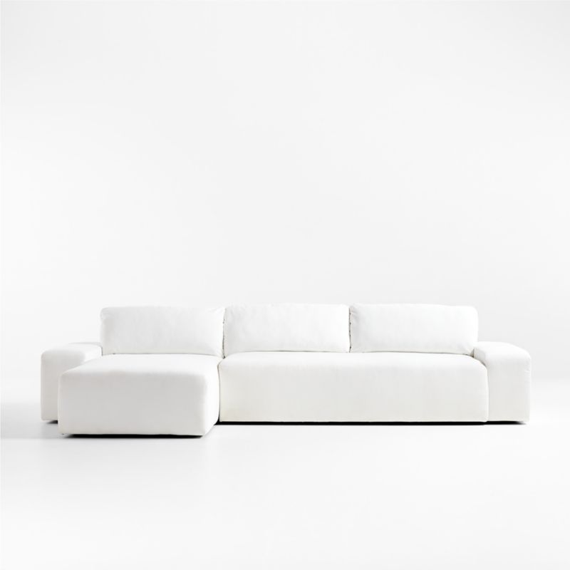 Ages 2-Piece Deep Seat Left Arm Chaise Sectional Sofa by Leanne Ford + Reviews | Crate & Barrel
