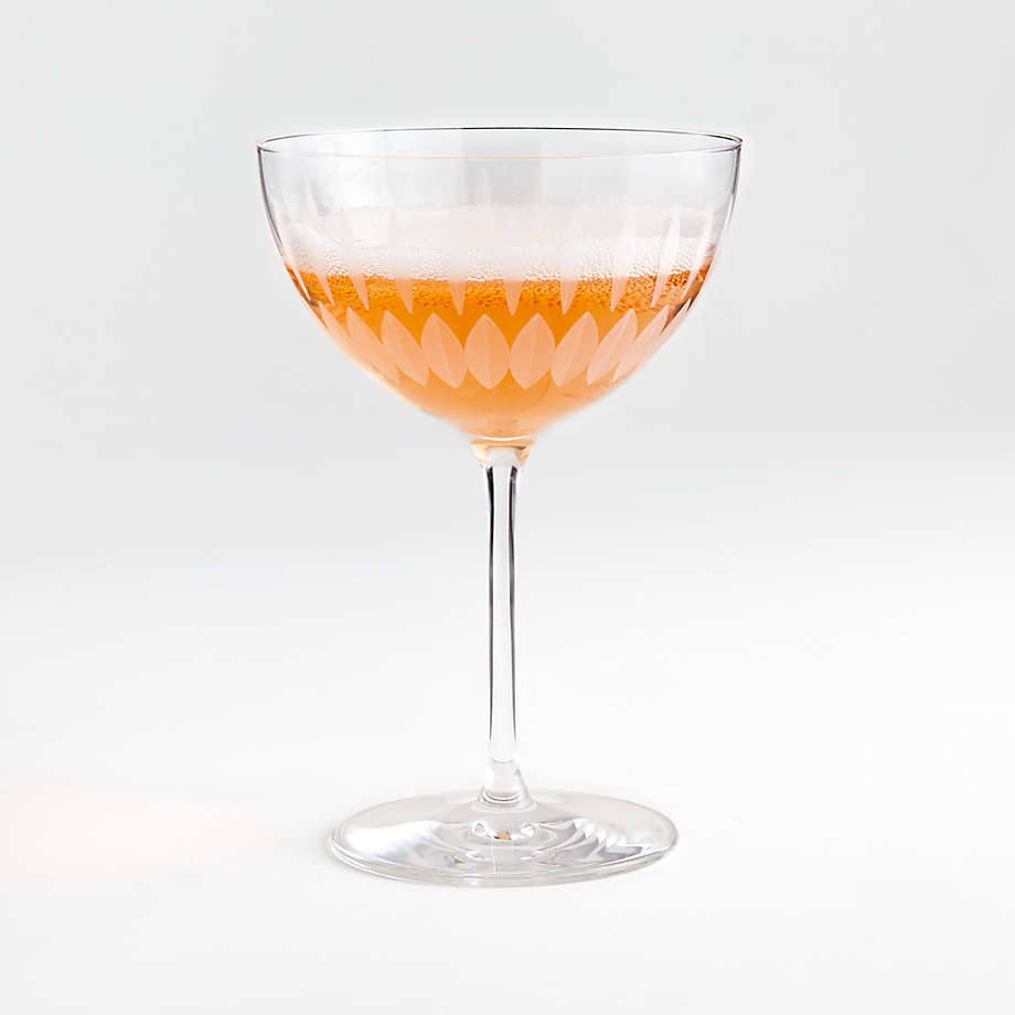 Agnes 11.75-Oz. Etched Coupe + Reviews | Crate & Barrel