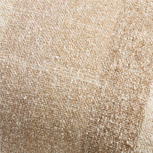 Agnes Woven Wool Blend Fringe Stripe 24"x16" Arctic Ivory Throw Pillow Cover